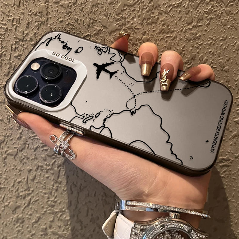 Airplane Voyage Route Case For iPhone
