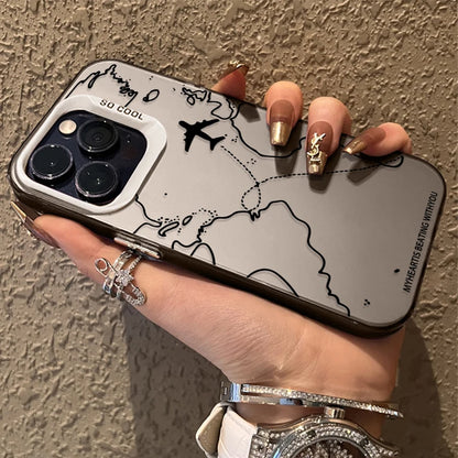 Airplane Voyage Route Case For iPhone