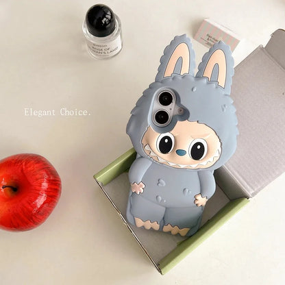 Kawaii 3D Cartoon Monster Rabbit Elf Phone Case For iPhone
