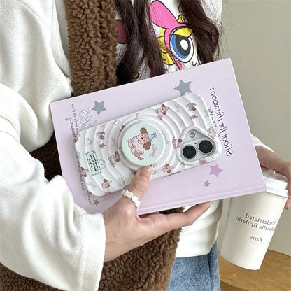 Kawaii Cartoon Puppy Magnetic Phone Case