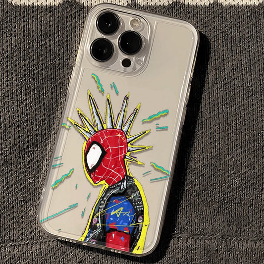 Marvel Spider Man Oil Painting Soft Phone Case For iPhone