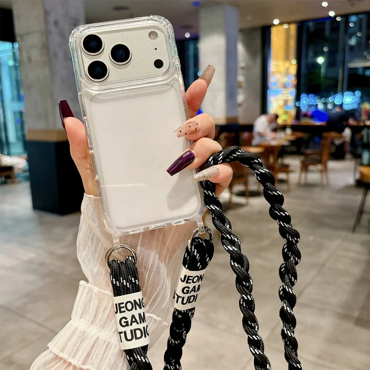 Crossbody Transparent  Phone Case For iPhone