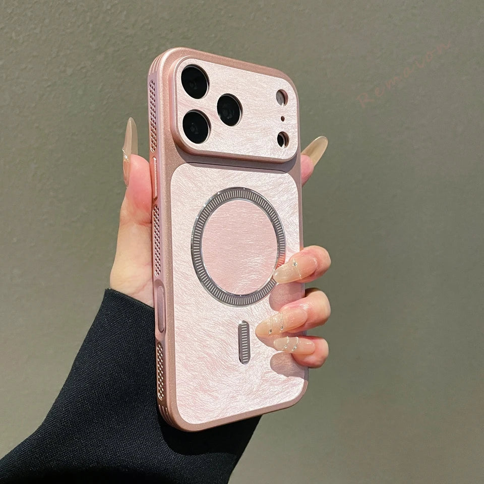 Fashion Heat Dissipation Magnetic Phone Case For iPhone