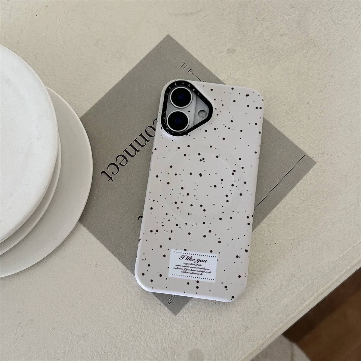 Cute Milk Yellow Magnetic Circle Holder Phone Case
