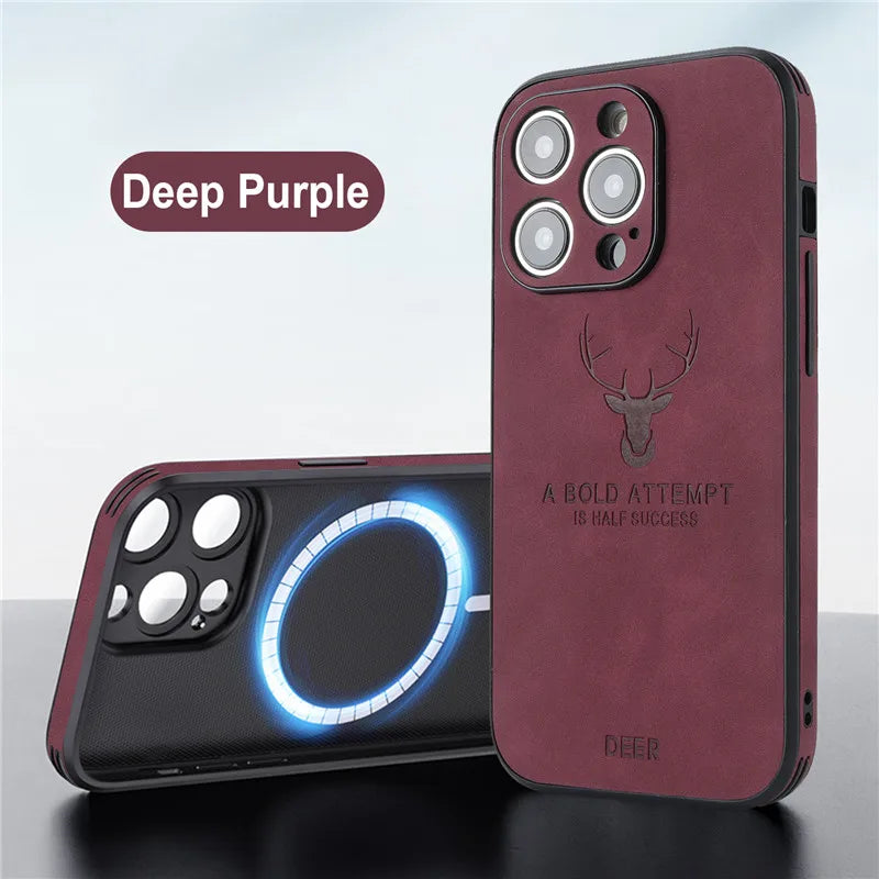 Deer A Bold Attempt is Half Success Leather Case For iPhone