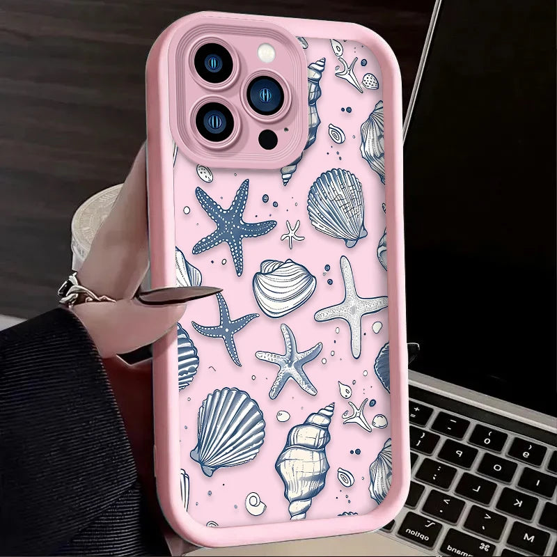 Ocean Starfish Seashell Case For iPhone