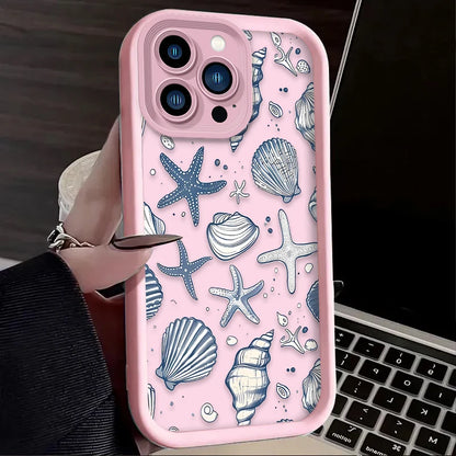 Ocean Starfish Seashell Case For iPhone