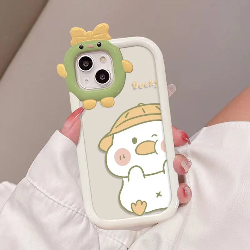 Little Monster Lens Duck Panda Cover Case For iPhone Case