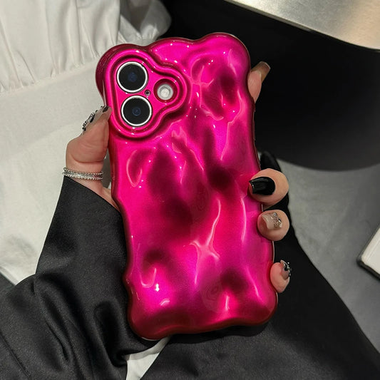 Luxury Fashion Rose Glossy 3D Meteorite Pattern Phone Case