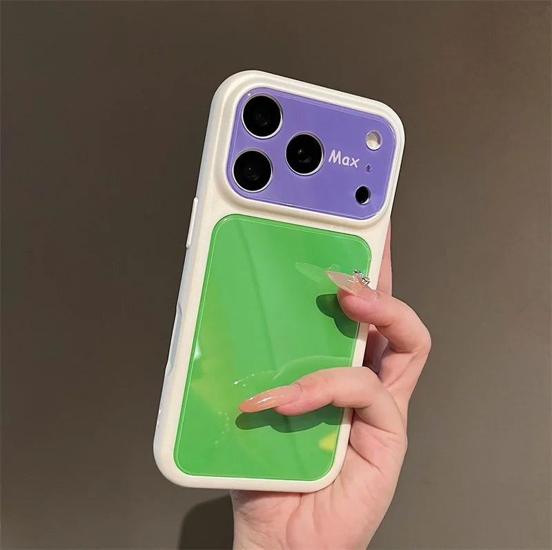 Ins Candy Color Contrast Acrylic Phone Case  For iPhone