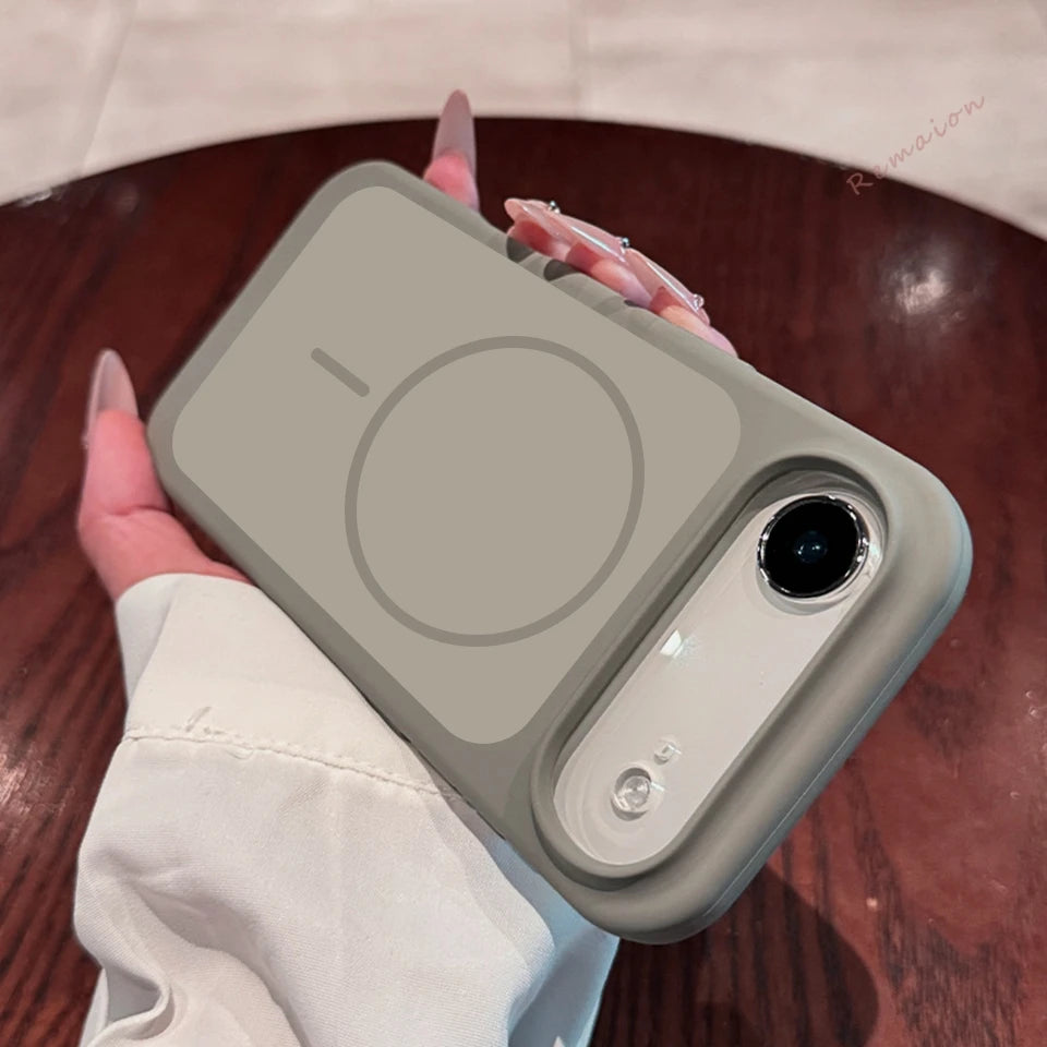 Magnetic Liquid Silicone Phone Case For iPhone