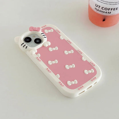 Bow Tie Lens KT Silicone Phone Case For iPhone