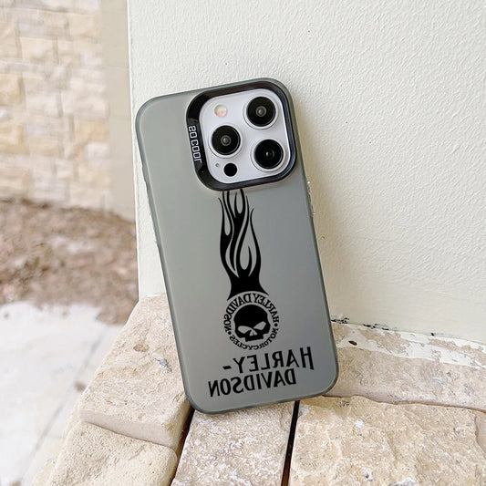 Motorcycles Phone Case Candy Matte Shockproof Harleys Davidsons Cover For iPhone