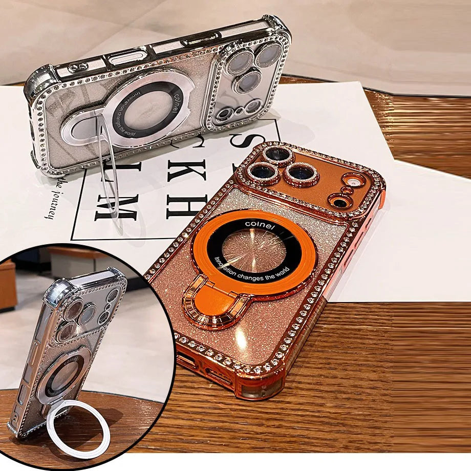 Glitter Diamond For Magsafe Bracket Case For iPhone