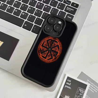 Slavic Viking symbol Kolovrat Silicone Phone Case For iPhone