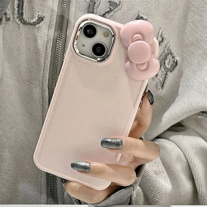 Cute 3D Pink Bowknot Phone Case For iPhone