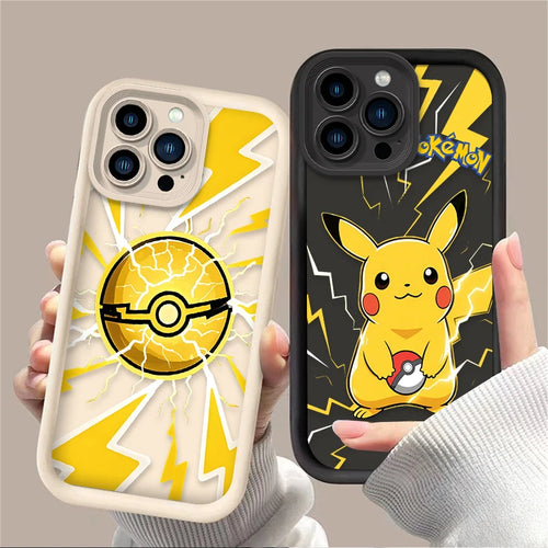 Cartoon Cute Pokemon Pikachu Soft Phone Case For iPhone