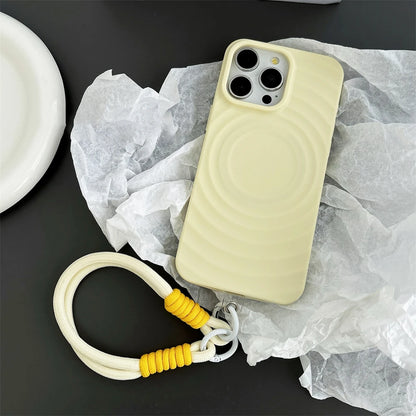 Water Ripple Silicone Circular Pattern For Magsafe Phone Case