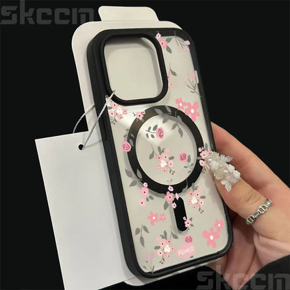 Flower Transparent Case For iPhone
