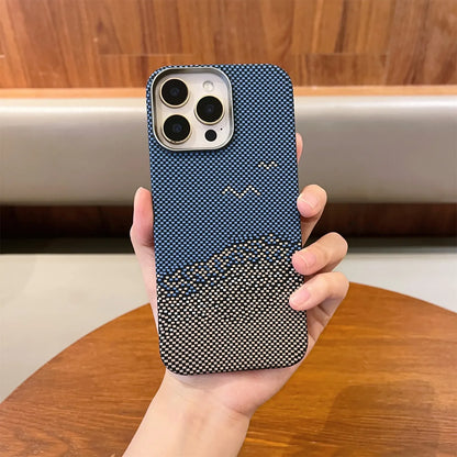 Shockproof Carbon Fiber Magnetic Semi Wrap Phone Case For iPhone