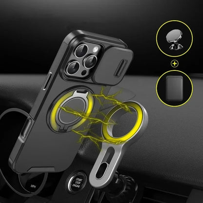 Heavy-Duty Rugged Armor Magnetic Bracket Phone Case For iPhone