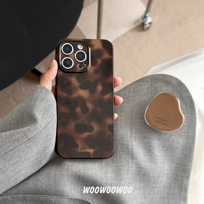 Stylish Personality Black Brown Amber Iceberg Pattern Magnetic With Holder Phone Cover Case For iPhone