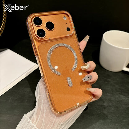 Luxury Diamond Glitter For Magsafe Case For iPhone