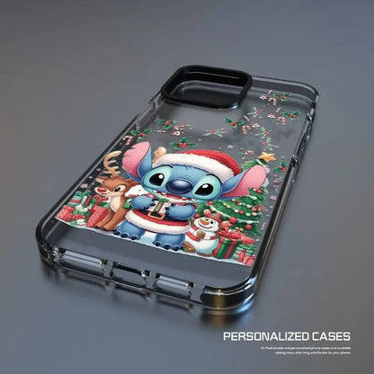 Disney Stitch Christmas Cute Phone Case For iPhone