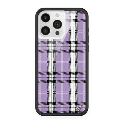 Wildflower Blue Purple Yellow Plaid Phone Case For iPhone