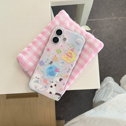 Adorable & Sweet Cartoon Cats & Fish Lovely & Magical Protective Phone Case