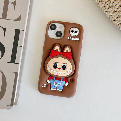 Kawaii Skeleton Camisole Skirt Labubu Monsters Phone Case