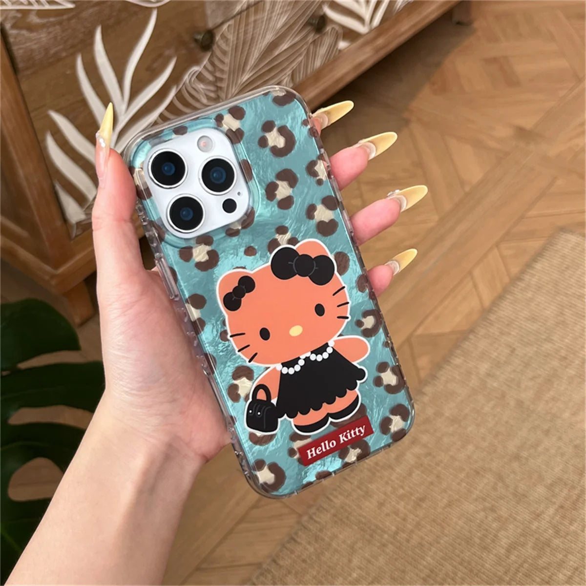 Fashion Cute Peal Black Hellokitty Phone Case For iPhone