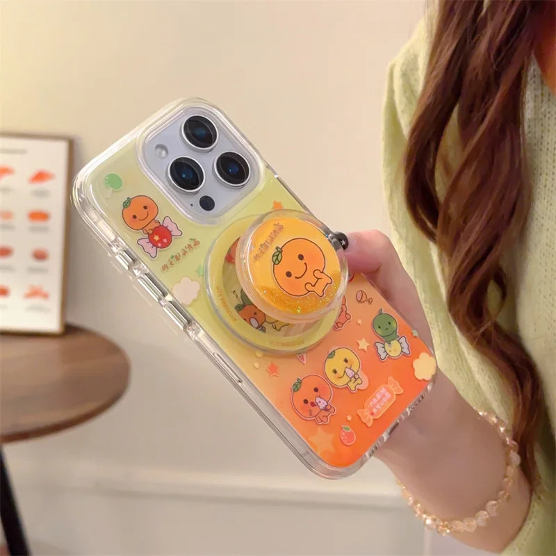 Kawaii Orange Magnetic Phone Case