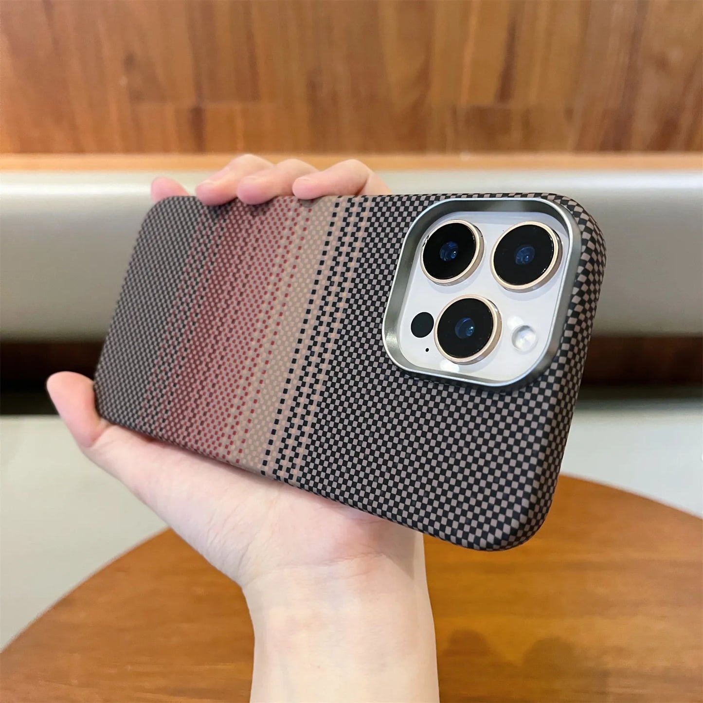 Shockproof Carbon Fiber Magnetic Semi Wrap Phone Case For iPhone
