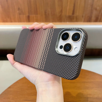 Shockproof Carbon Fiber Magnetic Semi Wrap Phone Case For iPhone