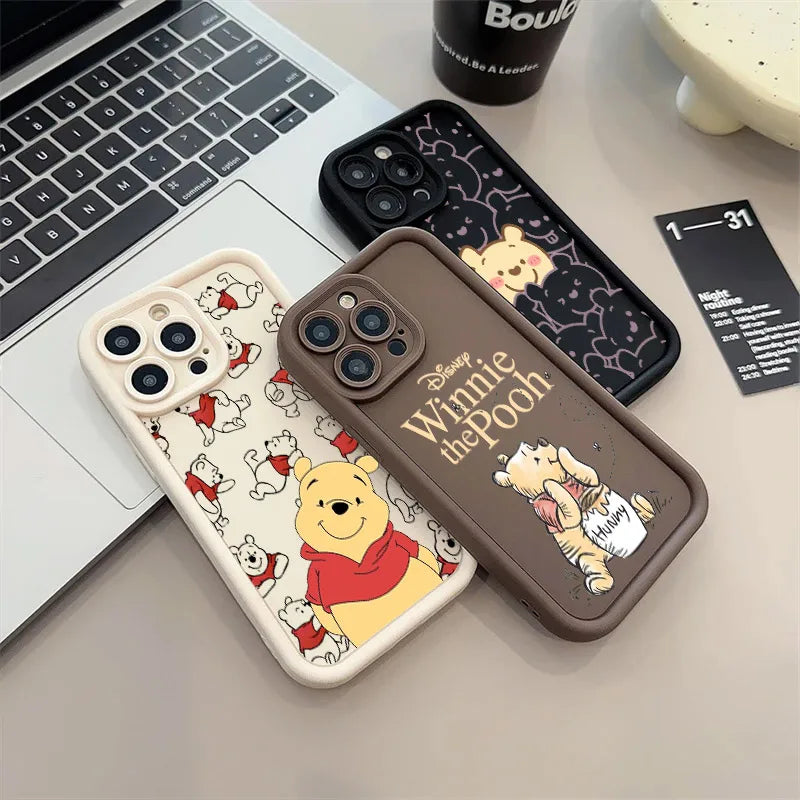 Cartoon Winnies The Pooh Bear Phone Case For iPhone