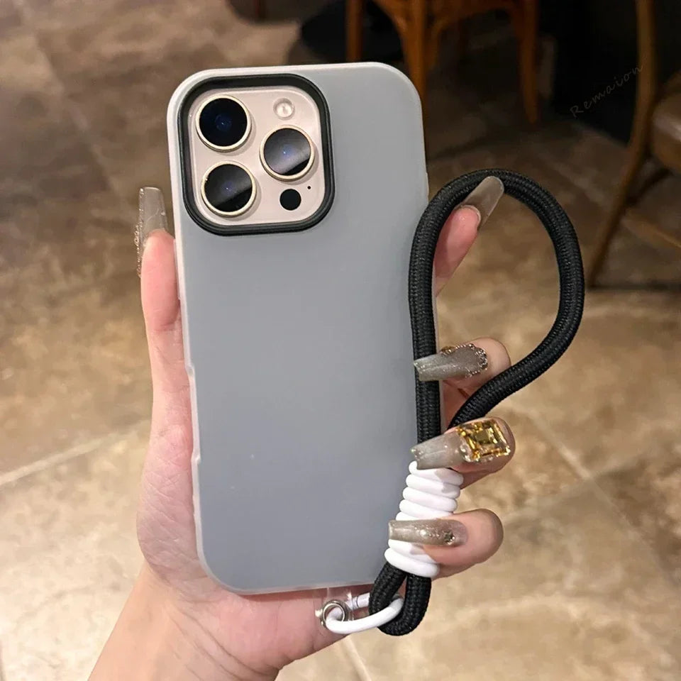 Luxury Lanyard Silicone Phone Case For iPhone