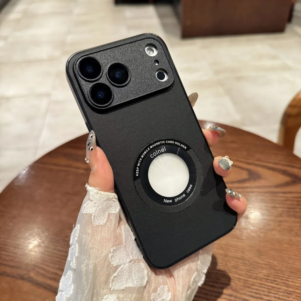 Magsafe Bracket Holder Leather Case For iPhone