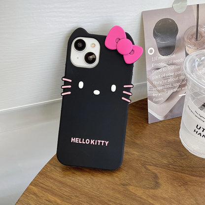 Kawaii Cartoon Bow Hello Kitty Phone Case