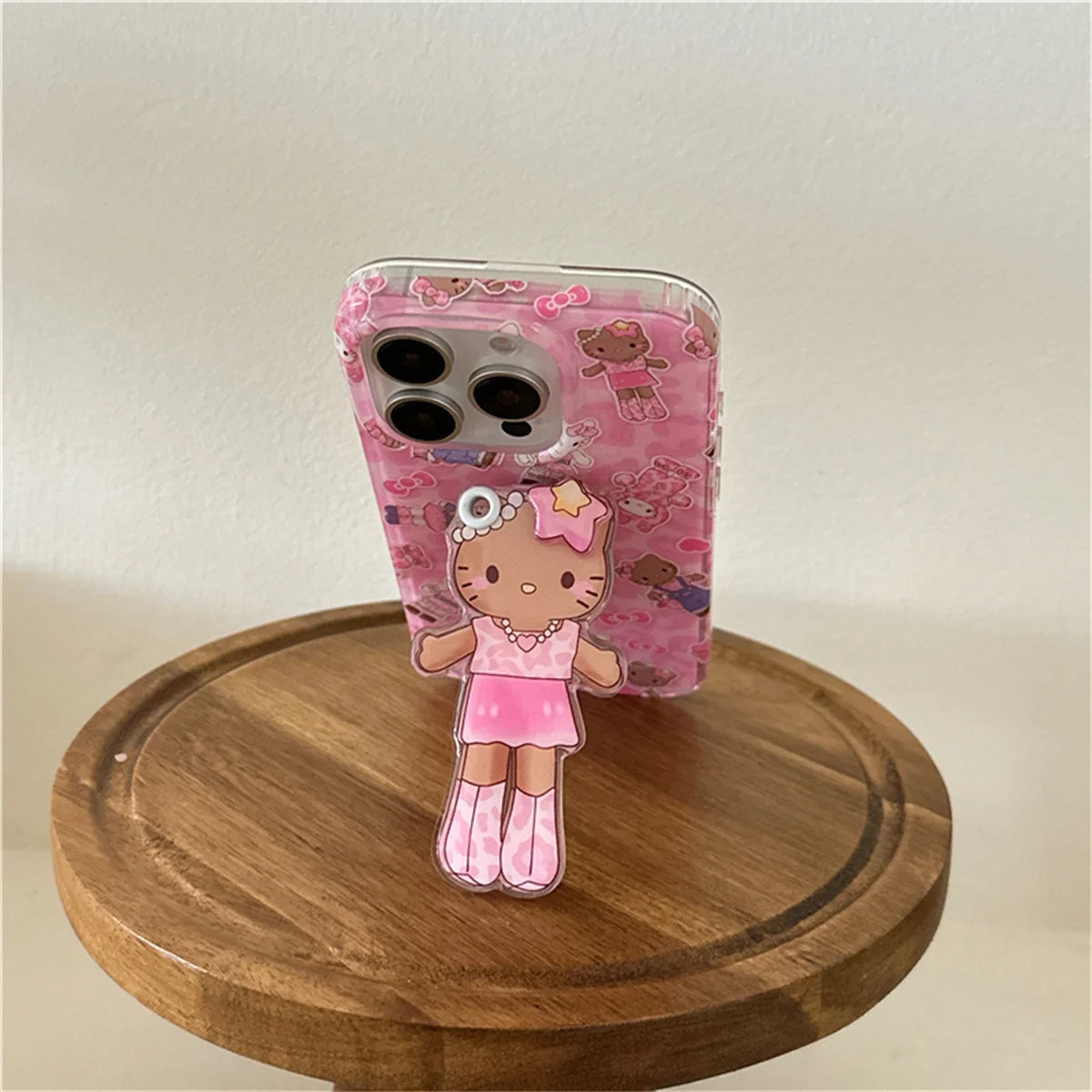Fashion Pink Leopard Print Hello kitty Phone Case For iPhone