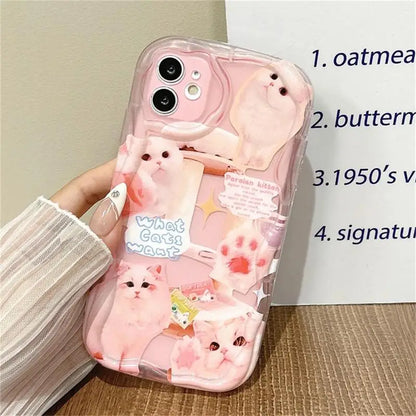 Korean Lovely Cat Phone Case For IPhone