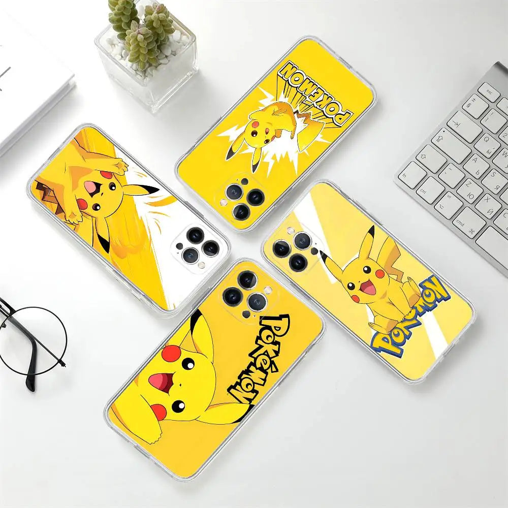 Pokemon Gengar Pikachu Starlit Oil Painting Phone Case For iPhone