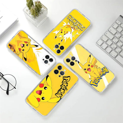 Pokemon Gengar Pikachu Starlit Oil Painting Phone Case For iPhone