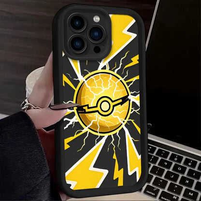 Cartoon Cute Pokemon Pikachu Soft Phone Case For iPhone