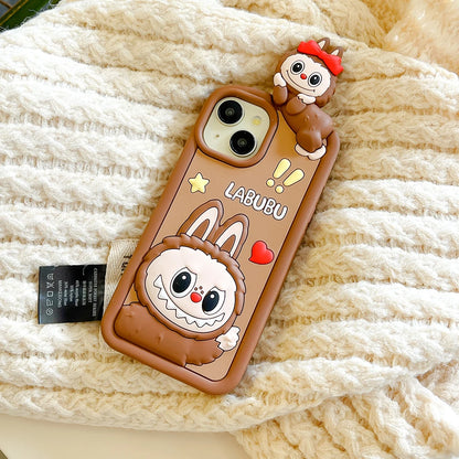 Cartoon Labubu Monster Toy Phone Case