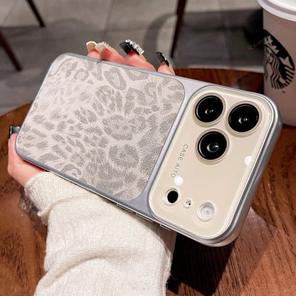 Matte Leopard Leather Phone Case For iPhone