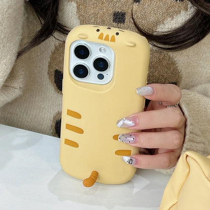 Sweet Cute Cat Tail Yellow Silicone Phone Case