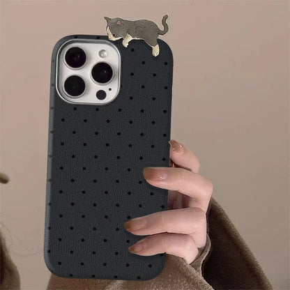 Cute Wave Point Dot 3D Doll Case Compatible for IPhone Phone Case