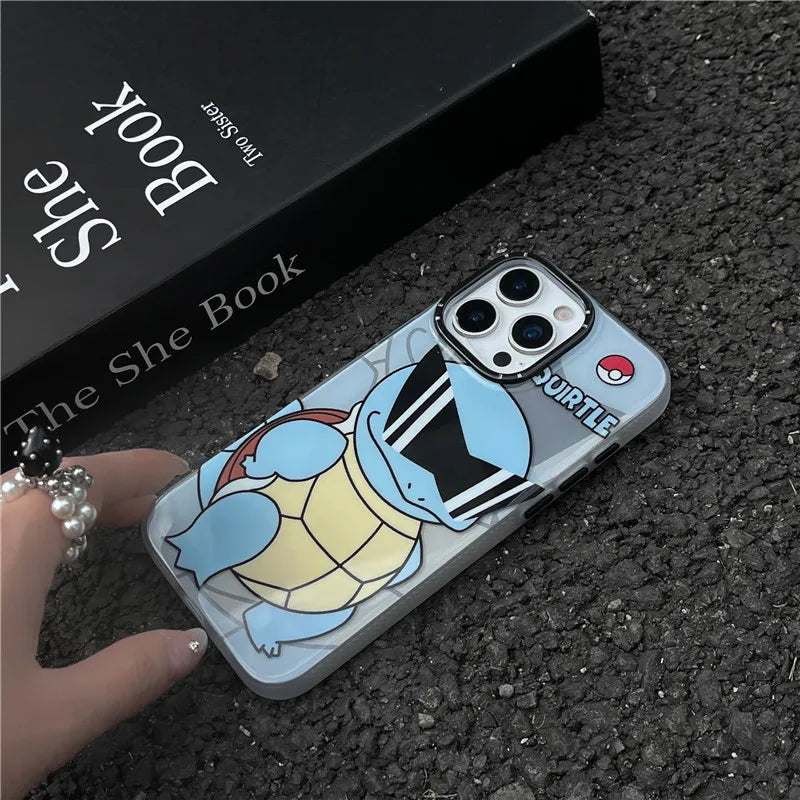 Japan Pokemons Squirtle Pikachu Phone Case For iPhone