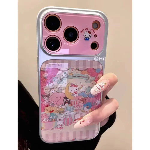 Cute Drip Glue Sanrio Hello Kitty Phone Case For iPhone